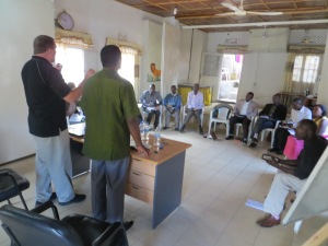 Mini Bible College training with pastors and leaders in Rwanda.